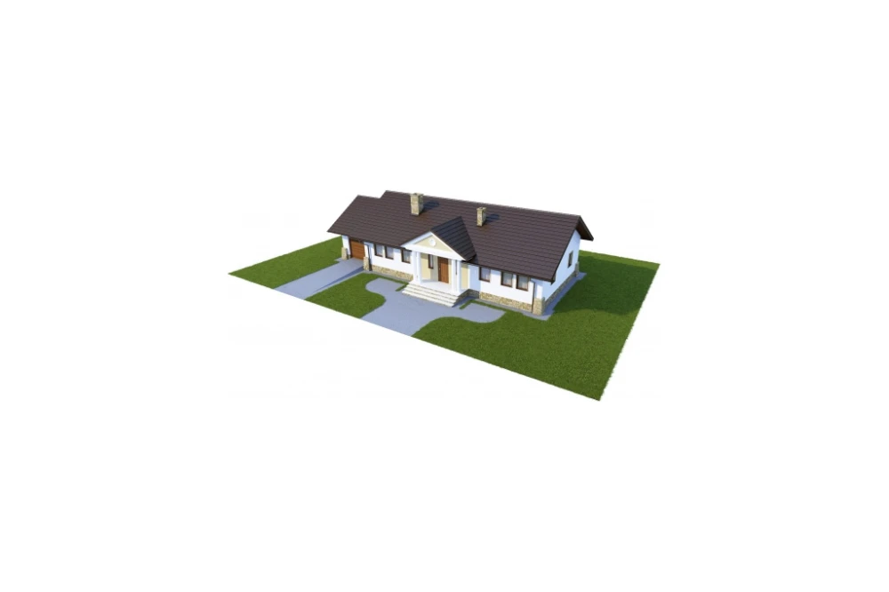 Projekt domu Sobieszów L-6178, parterowy, bez podpiwniczenia z garażem - model