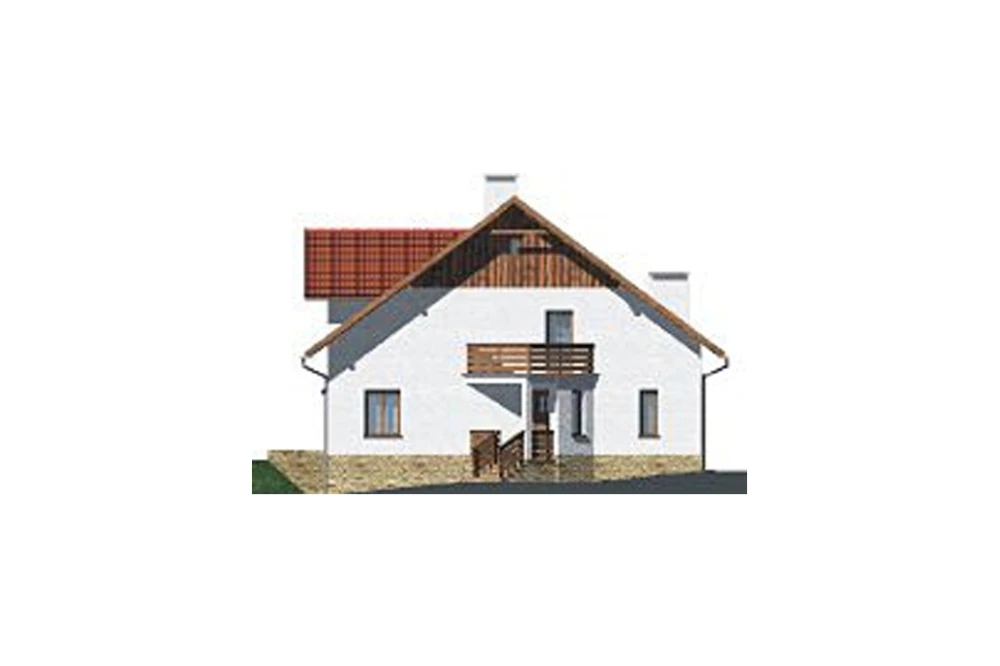 Projekt domu Ciepielów DM-6194, parterowy z poddaszem mieszkalnym, częściowo podpiwniczony - elewacja frontowa