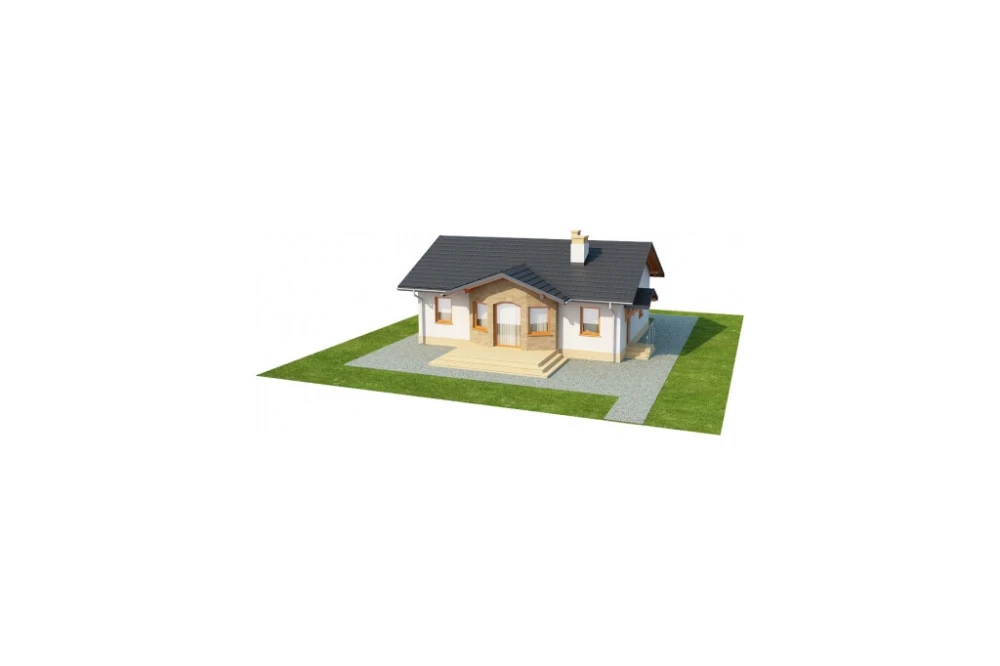 Projekt domu Trzciana DM-6196, parterowy, bez podpiwniczenia - model
