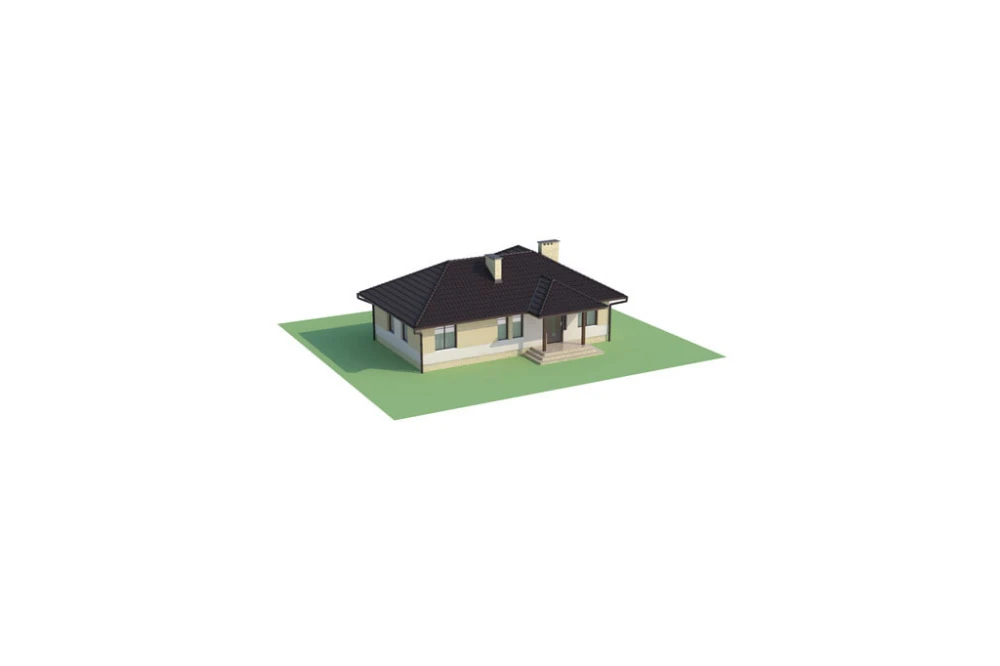 Projekt domu Danielów DM-6191, parterowy, częściowo podpiwniczony - model