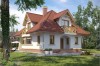 Projekt domu Konstancin tech. DM-6351 tech., parterowy z poddaszem mieszkalnym, częściowo podpiwniczony, bez garażu - kolorystyka wersja 2