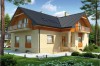 Projekt domu Konradów 2 tech. L-6327 tech., jednorodzinny, parterowy z poddaszem mieszkalnym, podpiwniczony - kolorystyka wersja 4