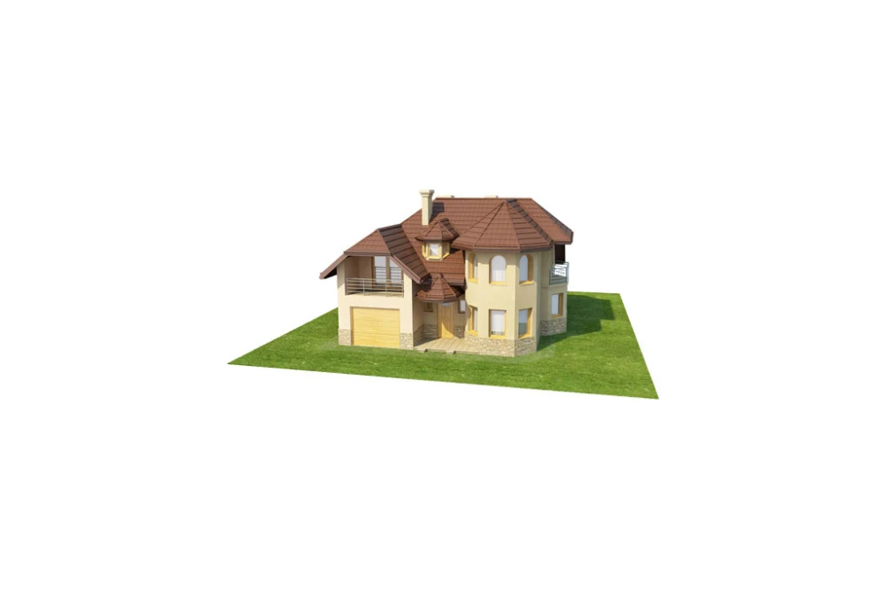 Projekt domu Koszyce 2 L-6238, parterowy z poddaszem mieszkalnym, z garażem, bez podpiwniczenia - model