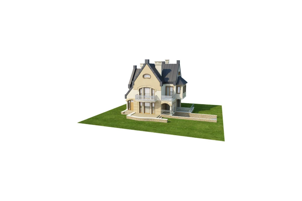Projekt domu Sobolewo DM-6239,  piętrowy z garażem, częściowo podpiwniczony - model