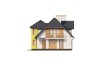 Projekt domu Bronowice 2 L-6325, dwurodzinny, parterowy z poddaszem mieszkalnym, bez podpiwniczenia, z garażem - elewacja prawa