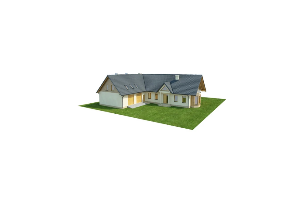 Projekt domu Rozmarynów DM-6328, parterowy, z poddaszem niemieszkalnym, bez podpiwniczenia - model