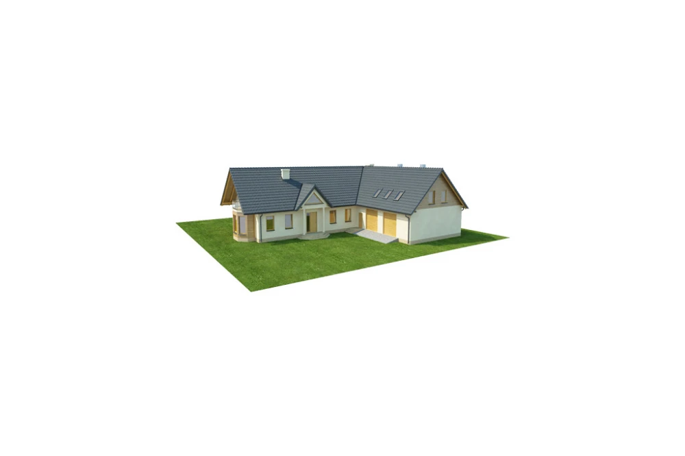 Projekt domu Rozmarynów 2 L-6328, parterowy, z poddaszem niemieszkalnym, bez podpiwniczenia - model