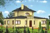 Projekt domu Wieniawa tech. DM-6321 tech.,  parterowy z poddaszem mieszkalnym, częściowo podpiwniczony - kolorystyka wersja 4