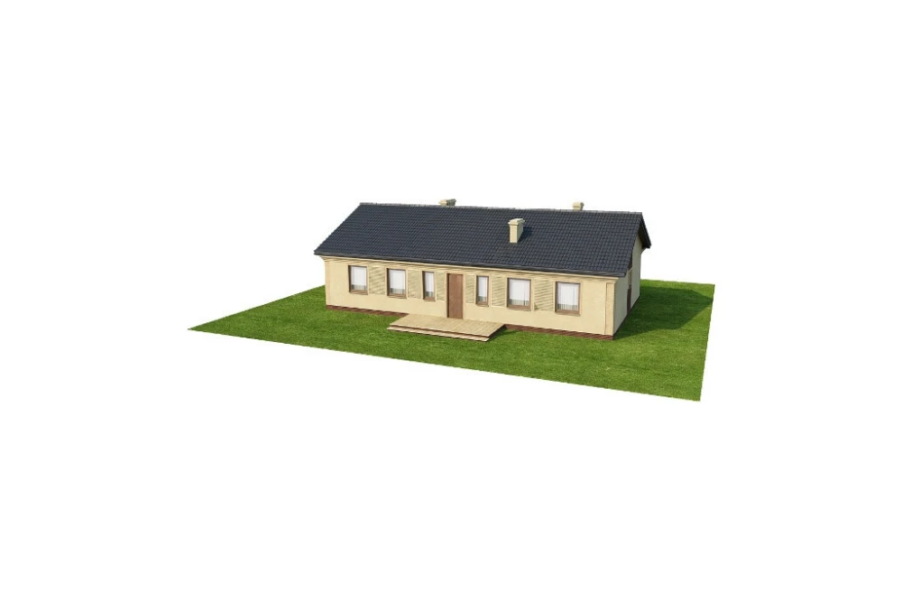 Projekt domu Łącko N DM-6291 N, parterowy, bez garażu, bez podpiwniczenia - model
