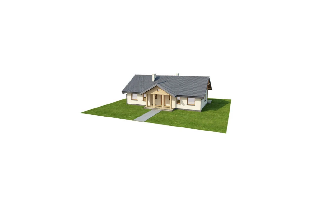 Projekt domu Wiśnicz DM-6292, parterowy, niepodpiwniczony, bez garażu - model