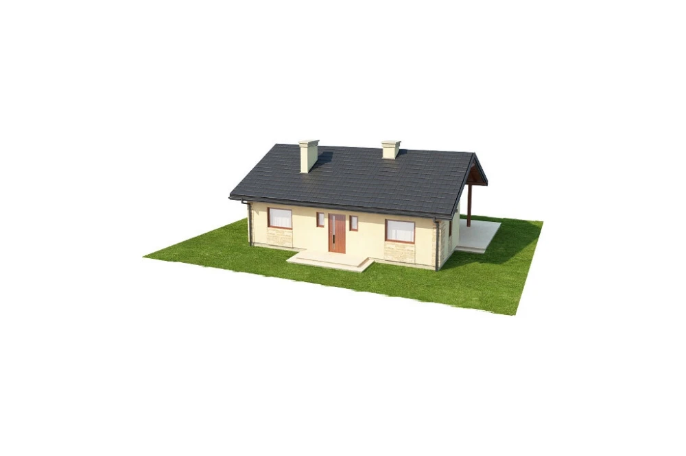 Projekt domu Serock N DM-6306 N, parterowy, bez garażu, bez podpiwniczenia - model