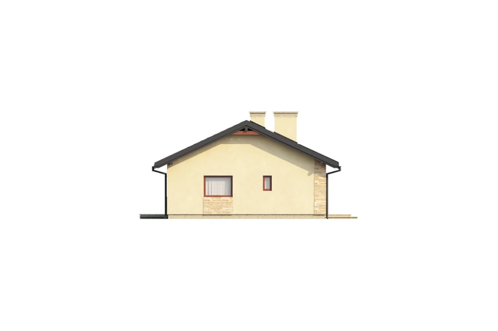 Projekt domu Serock N DM-6306 N, parterowy, bez garażu, bez podpiwniczenia - elewacja lewa