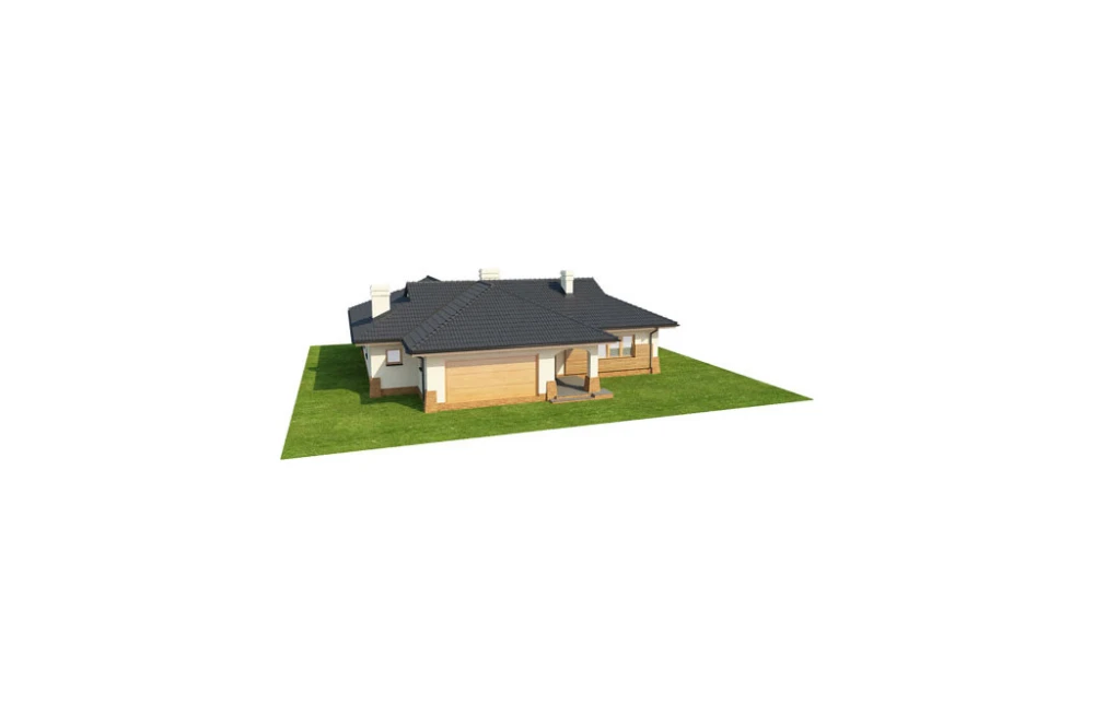 Projekt domu Gorzków 2 L-6331, parterowy, z garażem dwustanowiskowym, bez podpiwniczenia - model