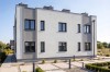 Projekt domu Vicus tech. DM-6913 tech., jednorodzinny dwulokalowy, podpiwniczony, o trzech kondygnacjach - wizualizacja elewacji ogrodowej