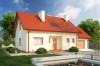Projekt domu Tulipanów tech. DM-6581 tech., parterowy z poddaszem mieszkalnym, bez podpiwniczenia, z garażem - kolorystyka wersja 2