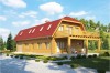 Projekt domu Rebucja 2 tech. L-6606 tech., parterowy z poddaszem użytkowym, antresolą i garażem  - kolorystyka wersja 4