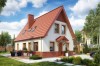 Projekt domu Niecierpków 2 tech. L-6580 tech., parterowy z poddaszem mieszkalnym, bez podpiwniczenia - kolorystyka wersja 3