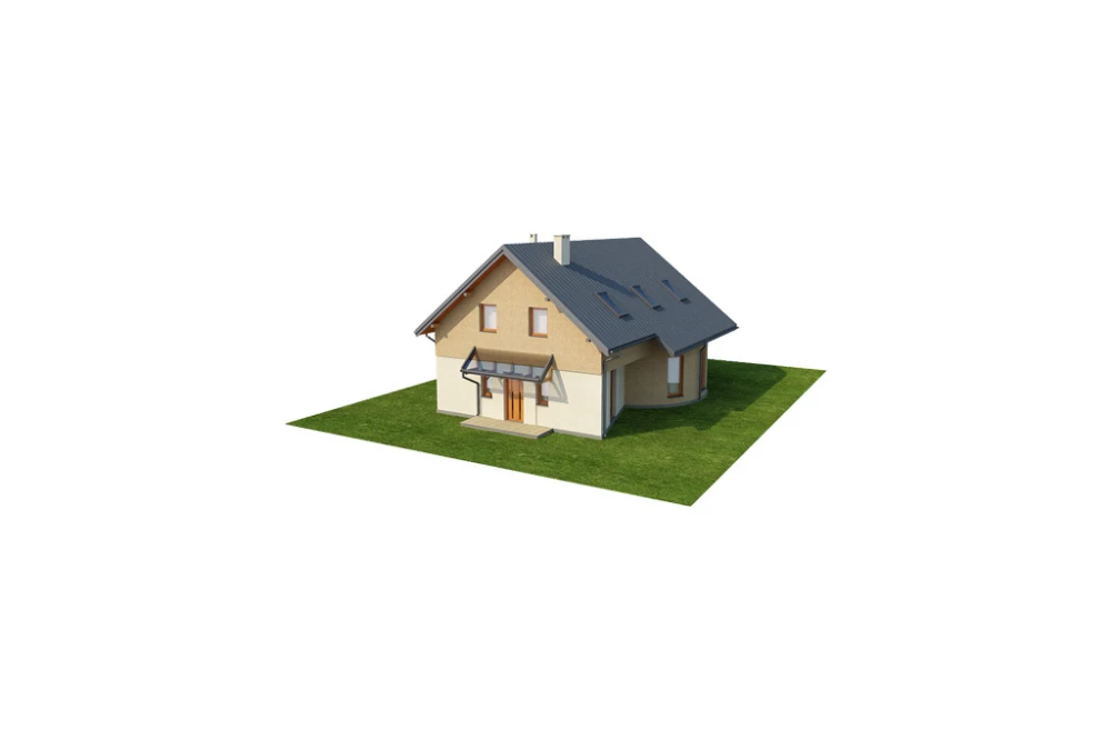 Projekt domu Aleksandrowo DM-6140, parterowy z poddaszem mieszkalnym, bez podpiwniczenia - model