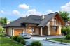 Projekt domu Salwator tech. DM-6373 tech., parterowy z garażem, z poddaszem mieszkalnym, bez podpiwniczenia - kolorystyka wersja 4