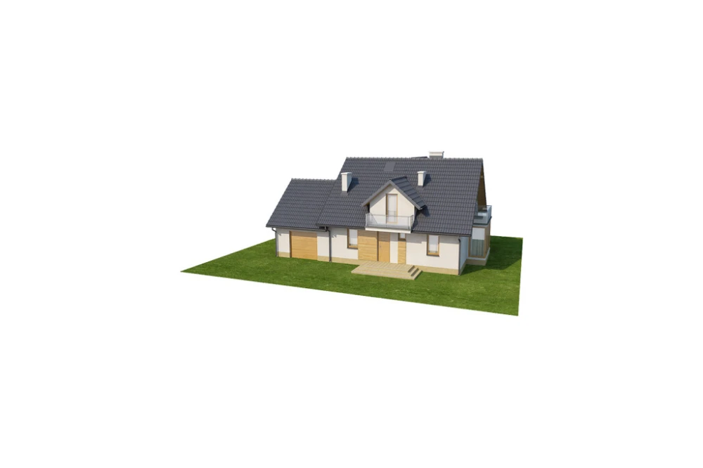 Projekt domu Stryszawa DM-6382, parterowy z poddaszem mieszkalnym, bez podpiwniczenia, z garażem - model