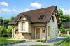 Projekt domu Serbinów tech. DM-6251 tech., parterowy z poddaszem mieszkalnym, bez podpiwniczenia - kolorystyka wersja 3