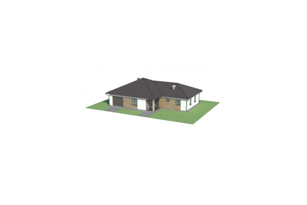 Projekt domu Dołęga DM-6030, parterowy z garażem, bez podpiwniczenia - model