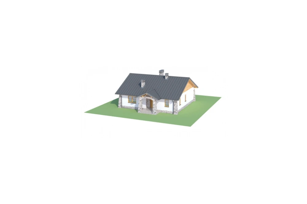 Projekt domu Gościszów DM-6301, parterowy, niepodpiwniczony, bez garażu - model