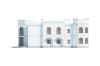 Projekt domu Tyczyn 2 RWL-02, piętrowy z poddaszem użytkowym, z dwoma garażami dwustanowiskowymi, częściowo podpiwniczony - elewacja lewa