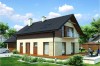 Projekt domu Tofane Due tech. L-6421 tech., parterowy z poddaszem mieszkalnym, bez podpiwniczenia, z garażem dwustanowiskowym - kolorystyka wersja 1