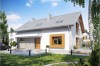 Projekt domu Valles tech. DM-6419 tech., parterowy z poddaszem mieszkalnym, bez podpiwniczenia, z garażem - kolorystyka wersja 3