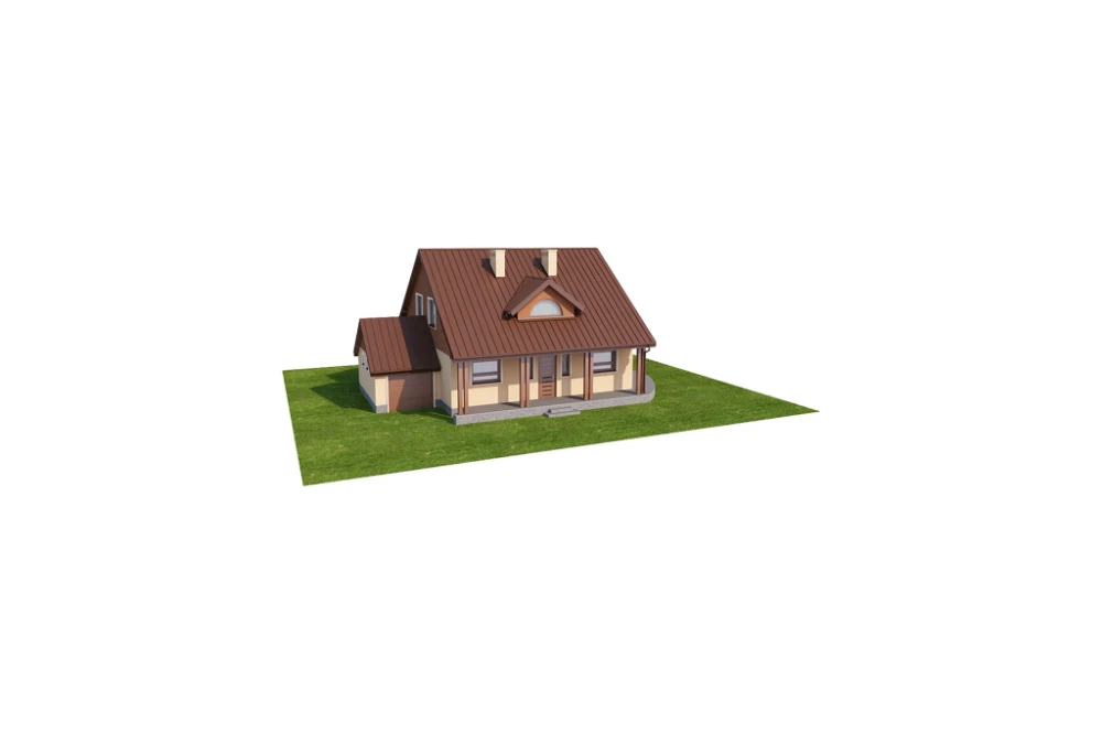Projekt domu Marki DM-6388,  parterowy z poddaszem mieszkalnym, bez podpiwniczenia - model