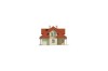 Projekt domu Cibiana DM-6458, parterowy z poddaszem użytkowym, bez podpiwniczenia, z garażem - elewacja prawa