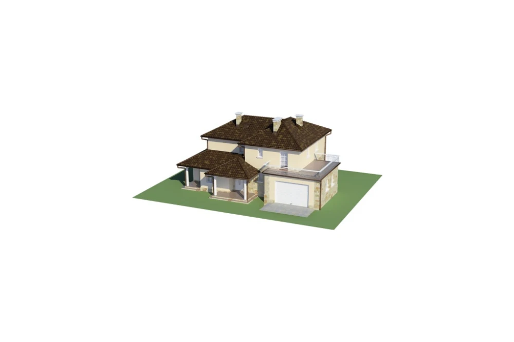 Projekt domu Antelao DM-6470, piętrowy, niepodpiwniczony z garażem - model