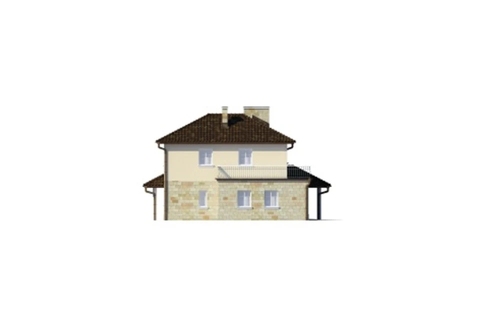 Projekt domu Antelao Due L-6470, piętrowy, niepodpiwniczony z garażem - elewacja lewa