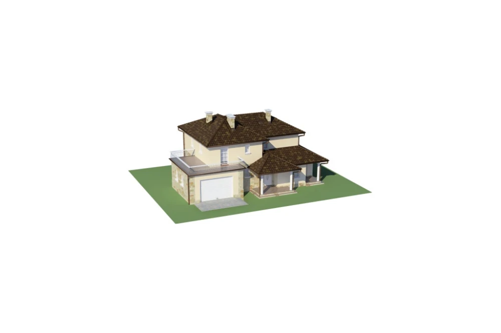 Projekt domu Antelao Due L-6470, piętrowy, niepodpiwniczony z garażem - model