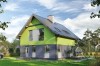 Projekt domu Garuna tech. DM-6704 tech., parterowy z poddaszem użytkowym, niepodpiwniczony i bez garażu - kolorystyka wersja 2