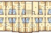 Projekt hotelu LK-74, dwupiętrowy, podpiwniczony, bez garażu - rzut pierwszego piętra