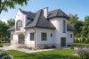 Projekt domu Zbylutów L- 6222, parterowy z poddaszem mieszkalnym, bez podpiwniczenia - wizualizacja elewacji lewej