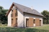 Projekt domu Bieżanowiec B L-6285 B, jednorodzinny, podpiwniczony, z poddaszem użytkowym - wizualizacja elewacji lewej