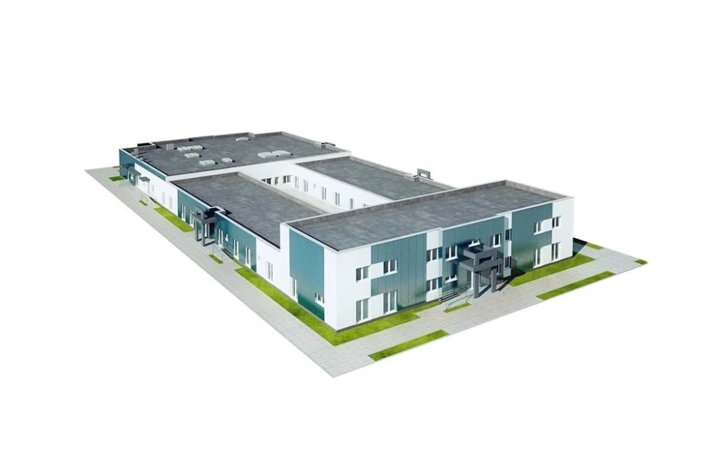 Projekt budynku zakładu opiekuńczo-leczniczego (ZOL) LK-109, budynek piętrowy, bez podpiwniczenia - model