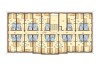 Projekt hotelu LK-74, dwupiętrowy, podpiwniczony, bez garażu - rzut drugiego piętra