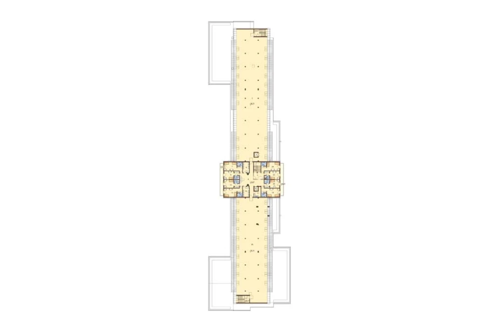 Projekt hotelu K-81, niepodpiwniczony, trzykondygnacyjny, ze strychem - rzut poddasza