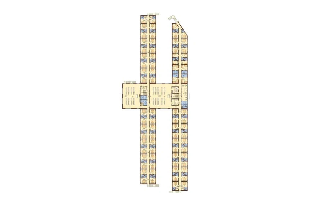 Projekt hotelu K-96, dwukondygnacyjny, niepodpiwniczony, bez garażu - rzut pierwszego piętra