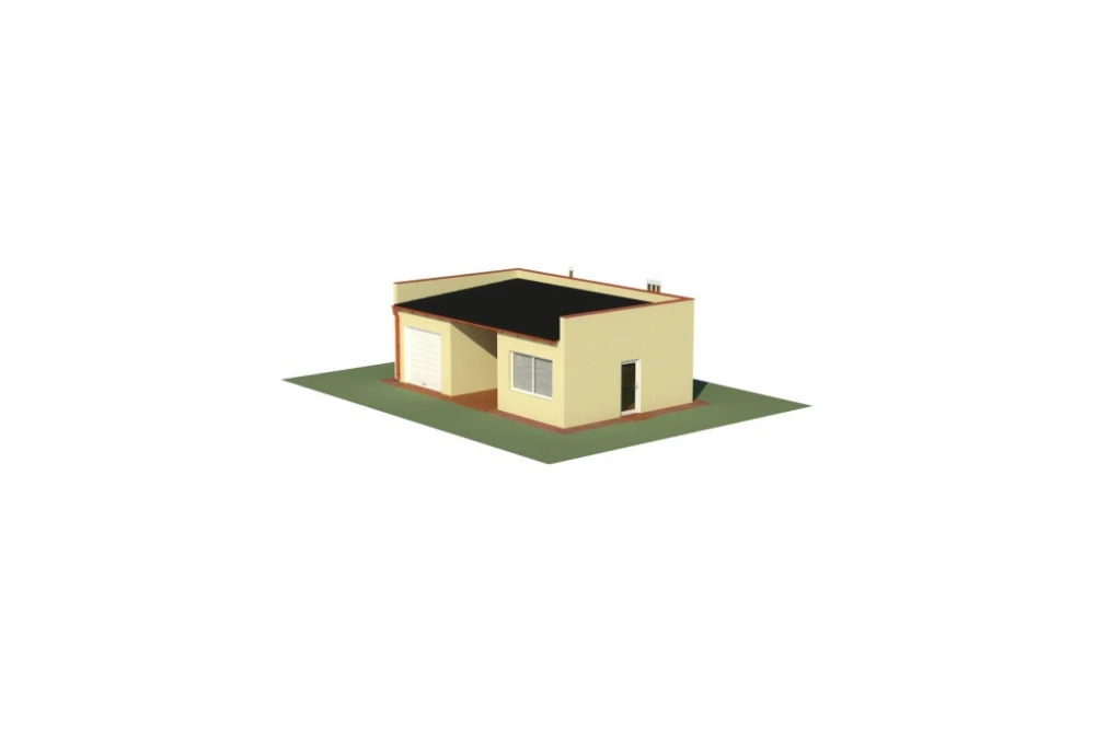 Projekt budynku usługowo-garażowego ZG-61, parterowy, bez podpiwniczenia - model