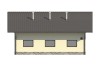 Projekt chlewni LZG-75, parterowy, niepodpiwniczony, bez poddasza - elewacja ogrodowa