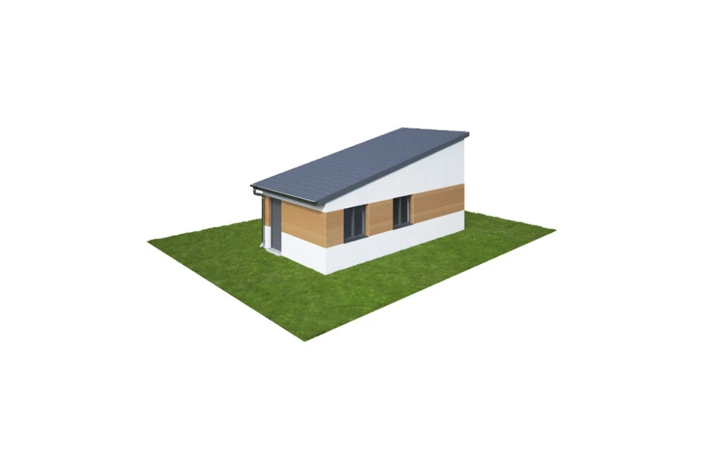 Projekt budynku gospodarczego ZG-97, parterowy, niepodpiwniczony - model
