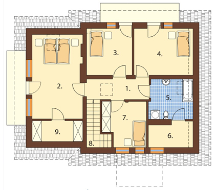 Projekt domu DM-5501 - rzut