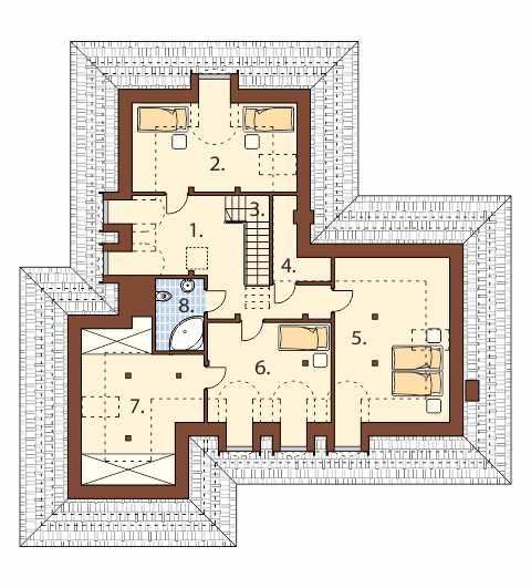 Projekt domu DM-6454 - rzut