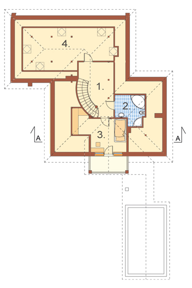 Projekt domu DM-6136 - rzut