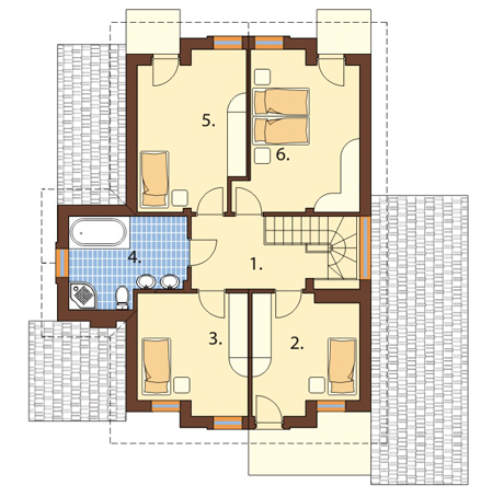 Projekt domu DM-6138 - rzut